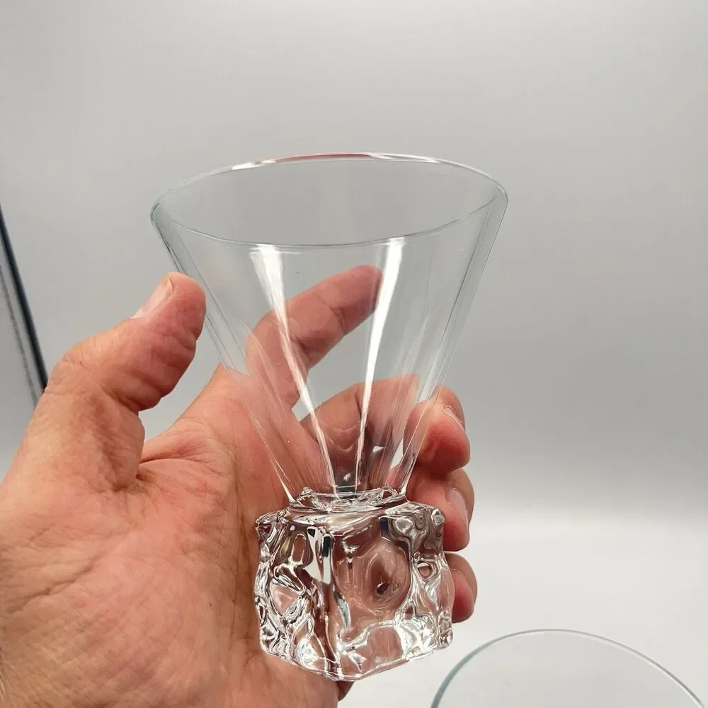 Vintage Set Disaronno Melting Ice Cube Stemless Martini Glasses